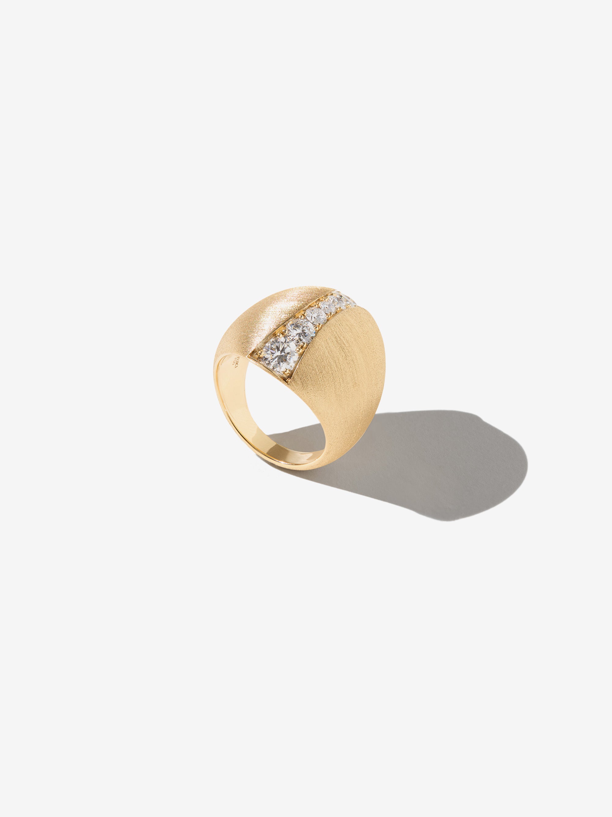 XVIII. 18kt Yellow Gold Grande Diamond Dome Ring