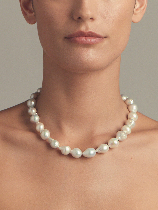 ST13 Large Baroque Freshwater Pearl Necklace