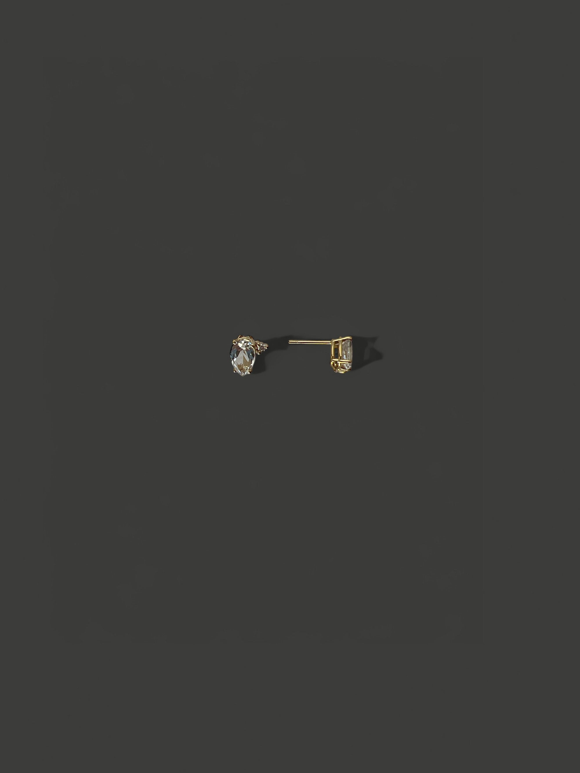 SBE291 White Topaz and Diamond Studs