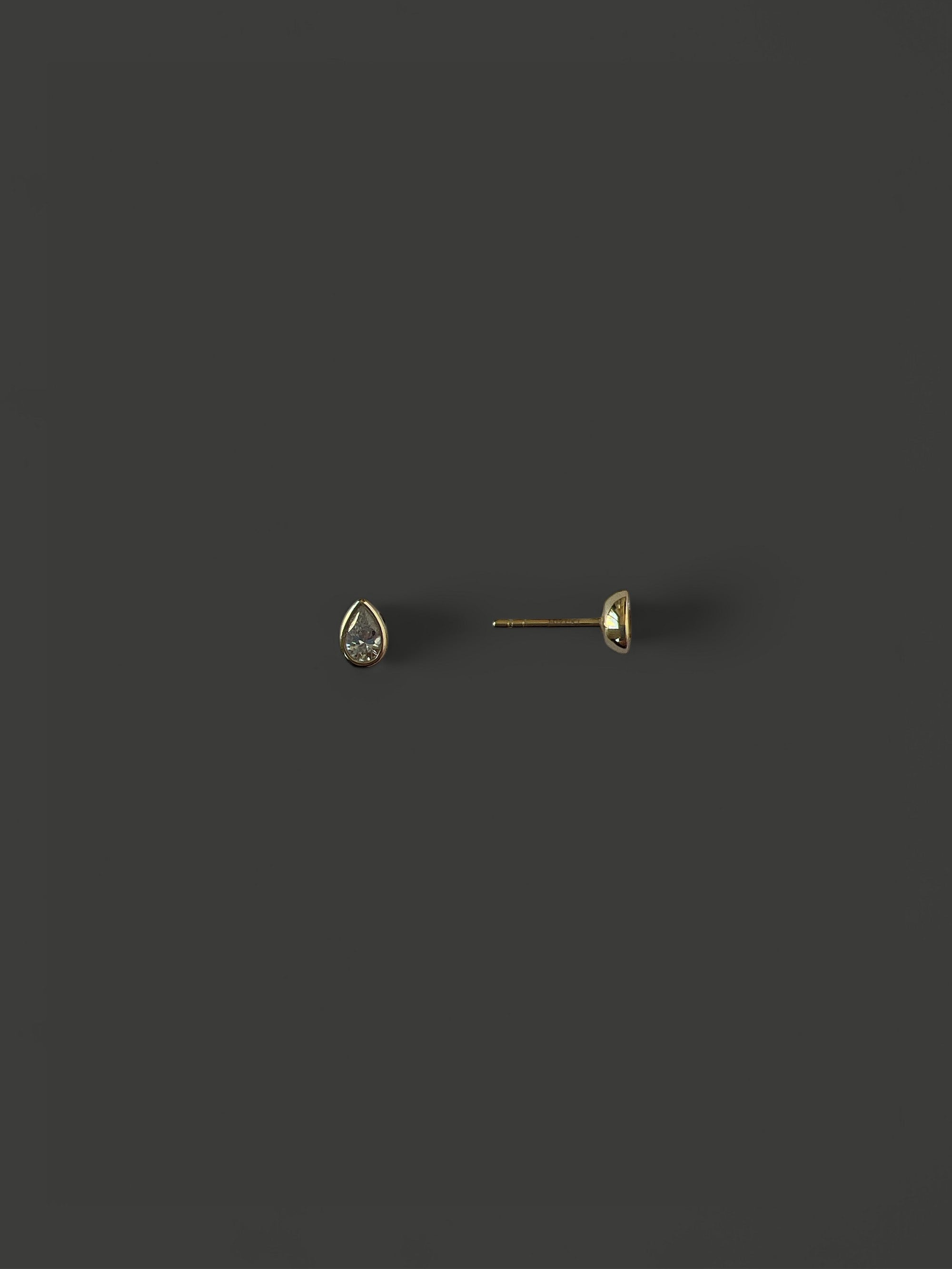 FE11 Large Pear Diamond Studs