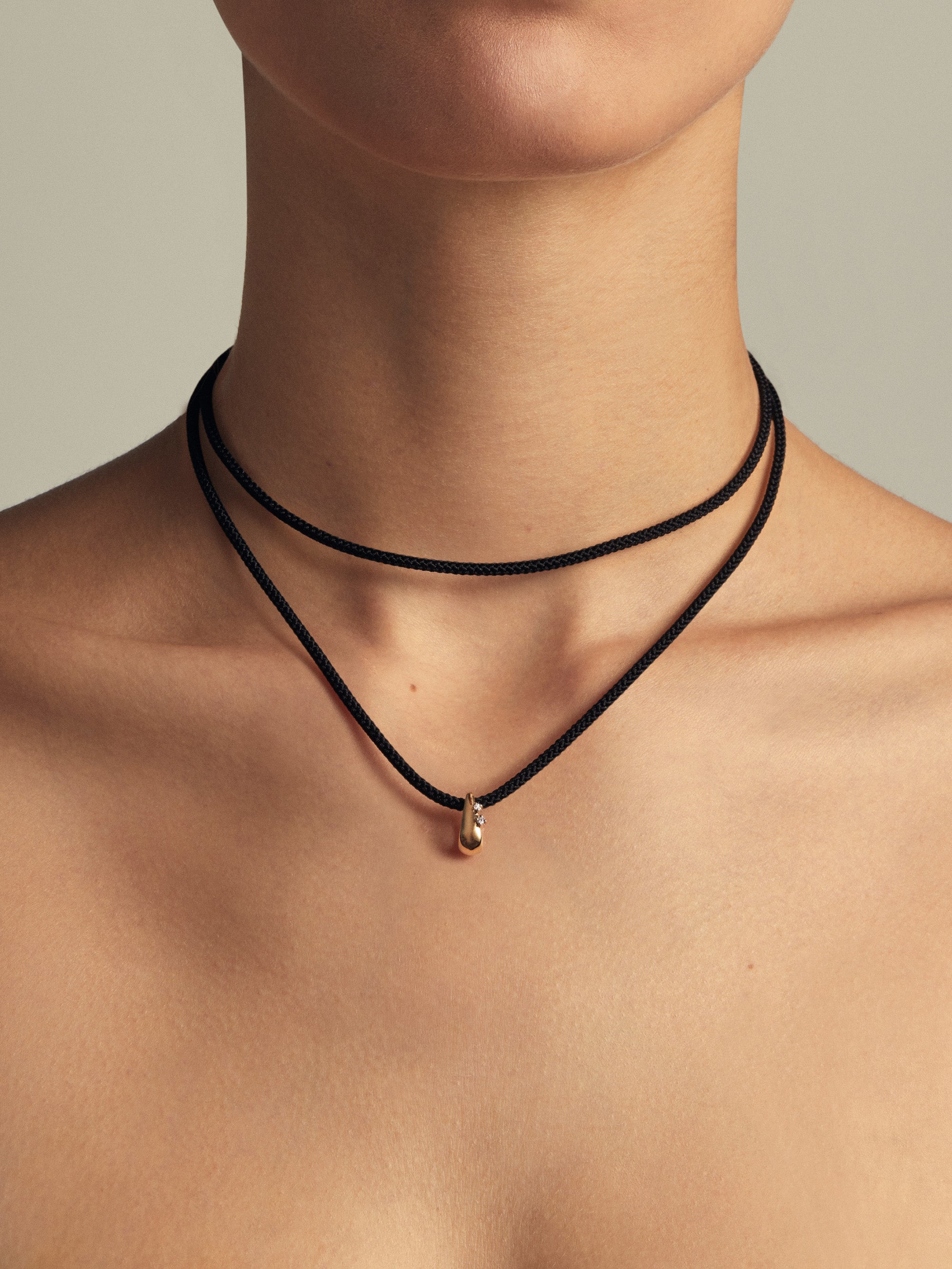 SK6X22 Sea of Beauty. Diamond Mirage Charm on Long Cord Necklace