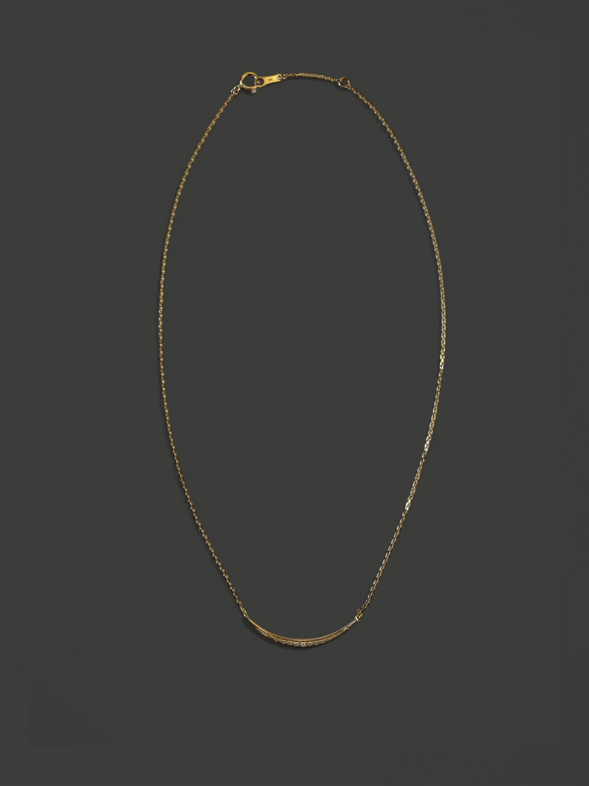 FN13 Small Diamond Crescent Necklace