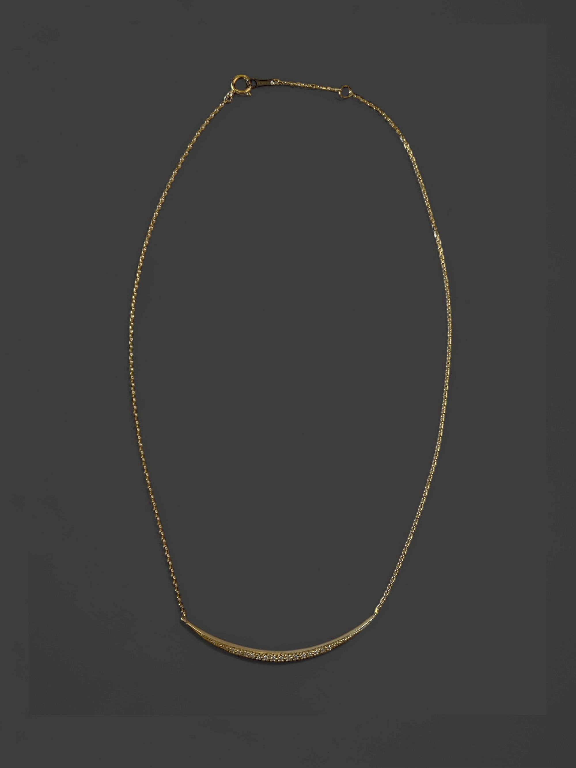 FN14 Medium Diamond Crescent Necklace