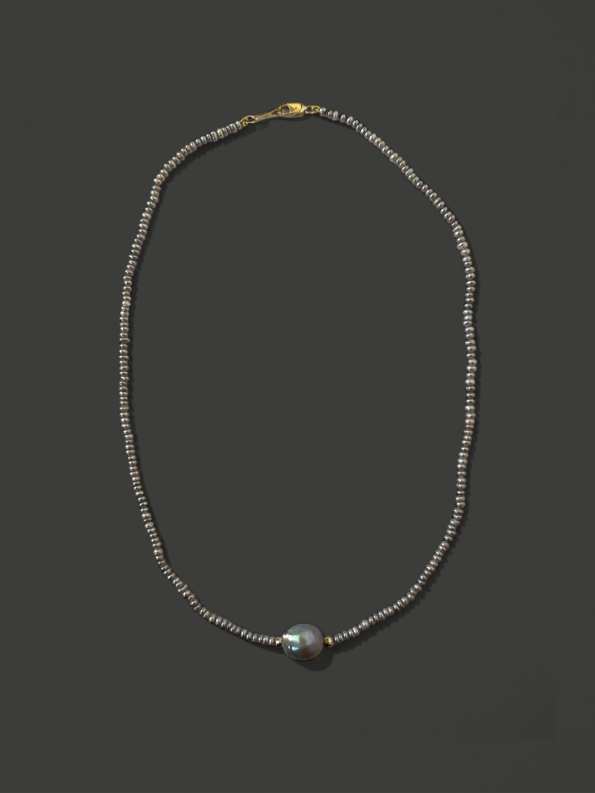 FN24 Grey Freshwater Pearl Combo Necklace
