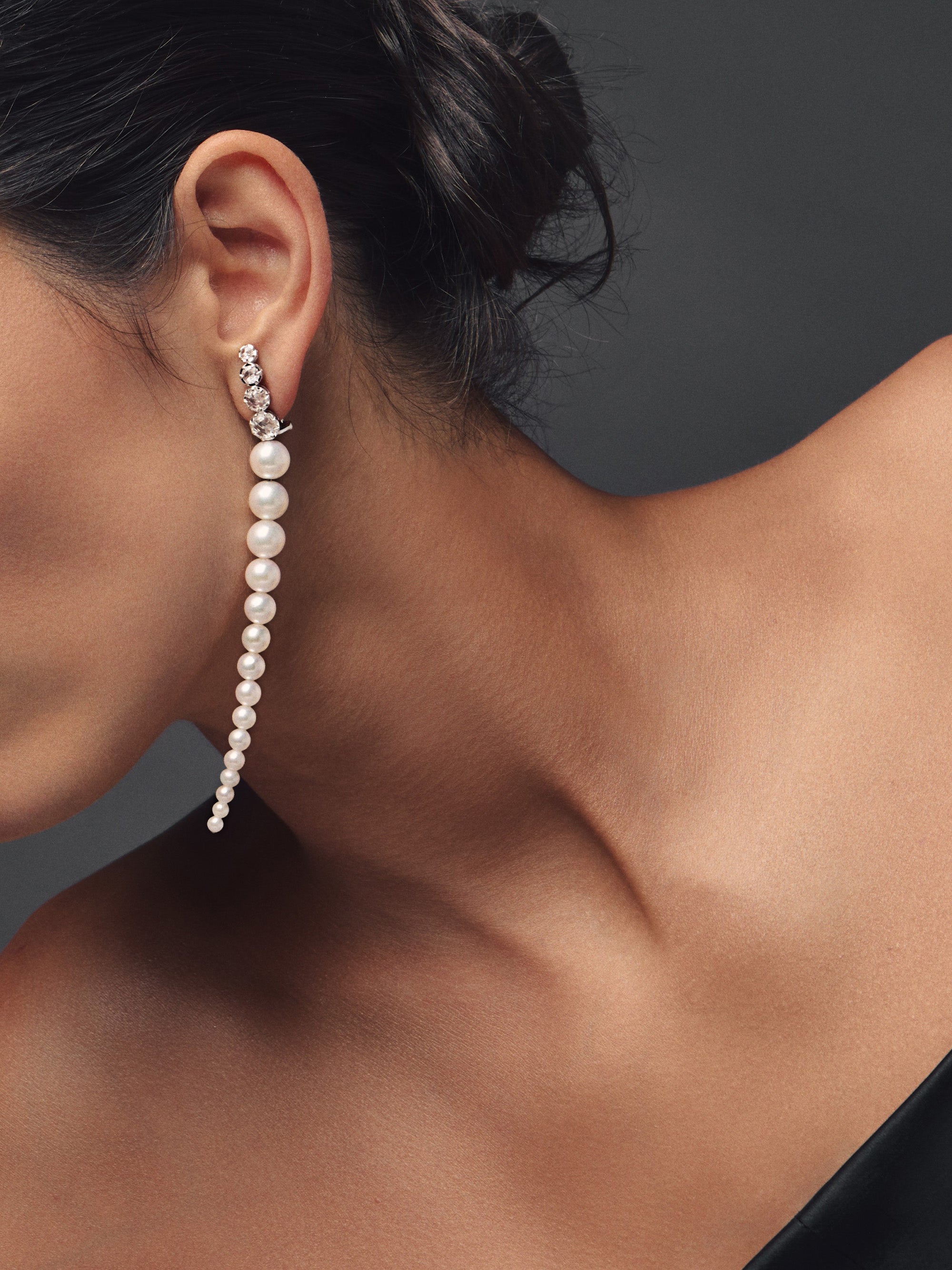 PE17 Prive Collection. Dreamy Pearl Duster and Diamond Earrings