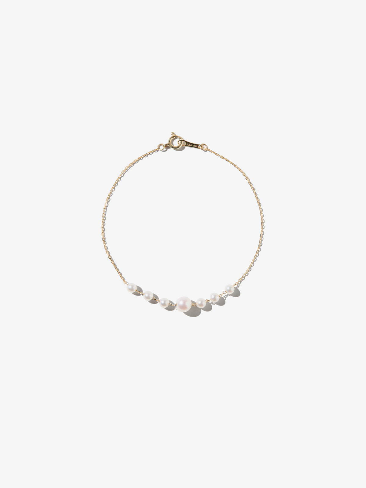 14kt Gold White Akoya Seven Pearl Bracelet