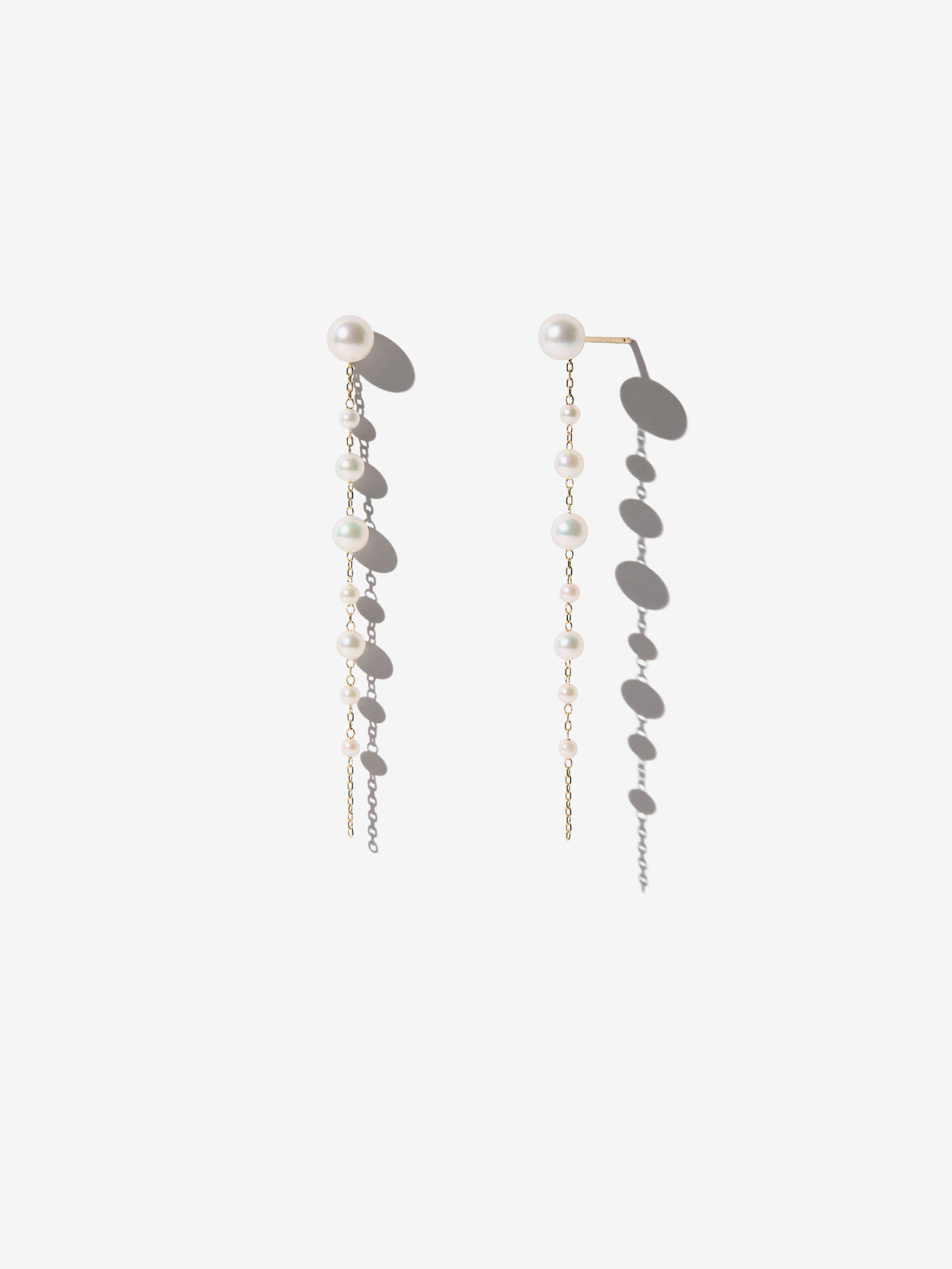 SBE426 Sea of Beauty. Floating Random Pearl Earring