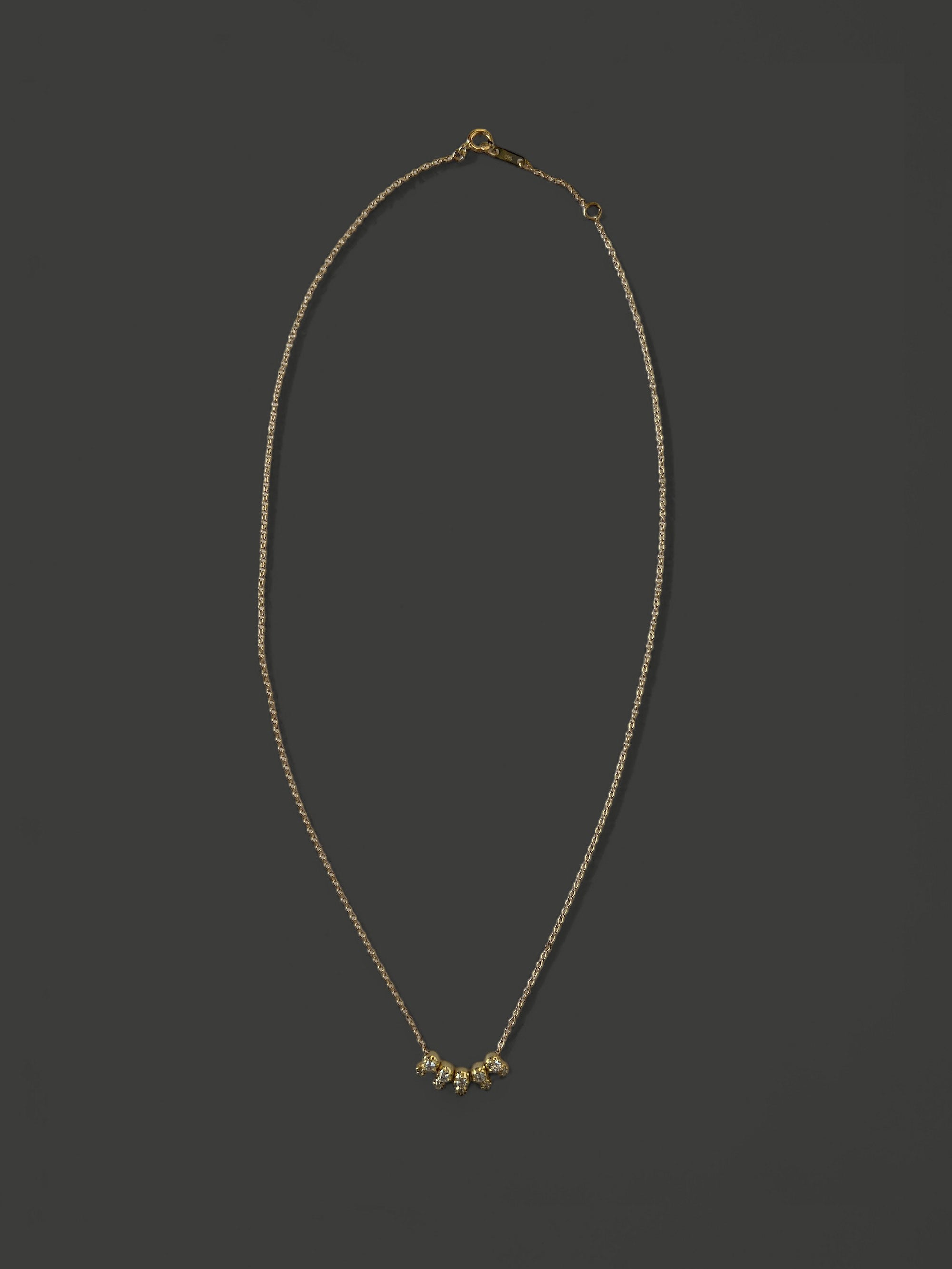 SBN118 Sliding Diamond Cluster Necklace