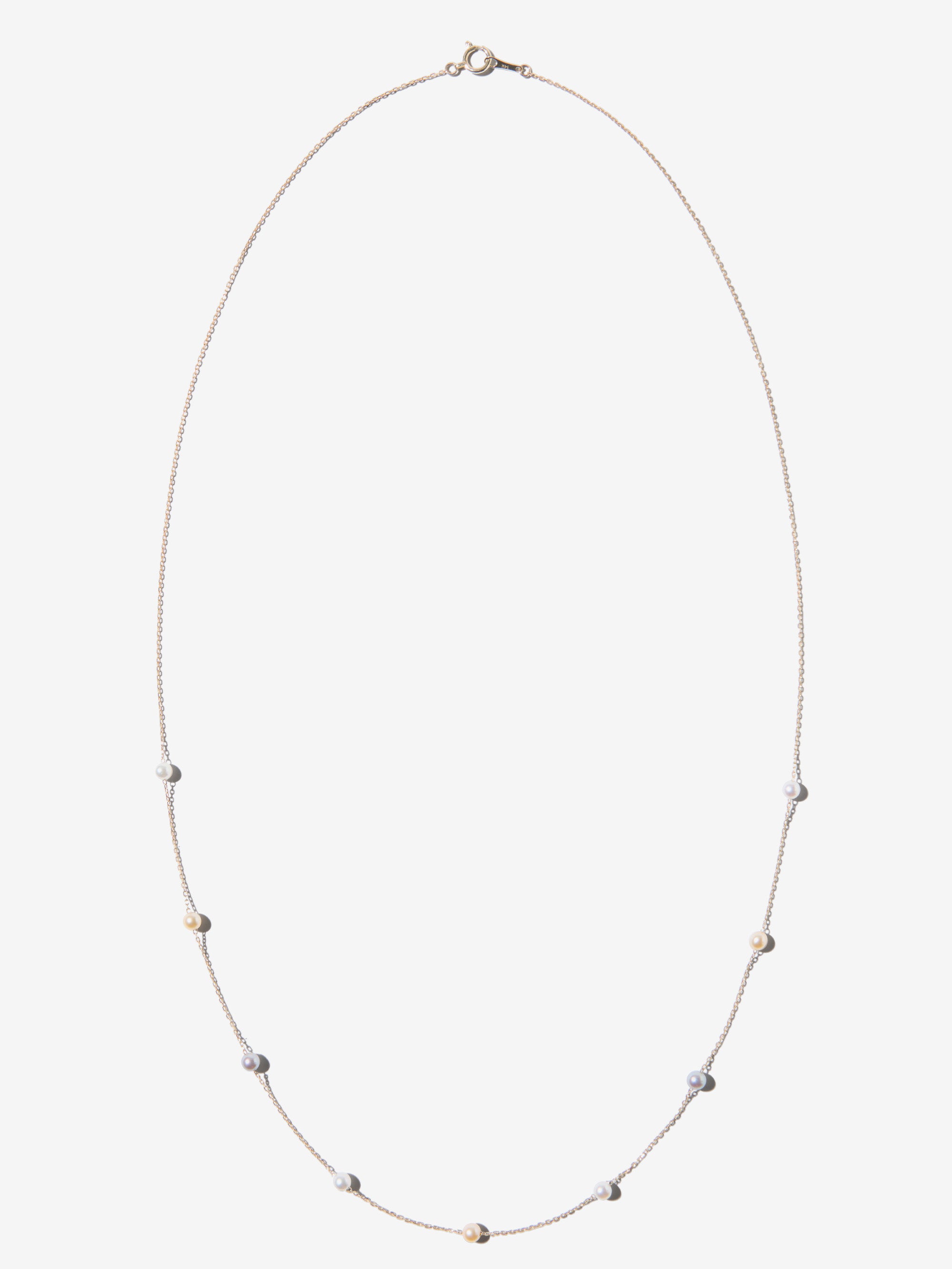 SBN344 Sea of Beauty. Multi Candy Akoya Pearl Long Floating Necklace