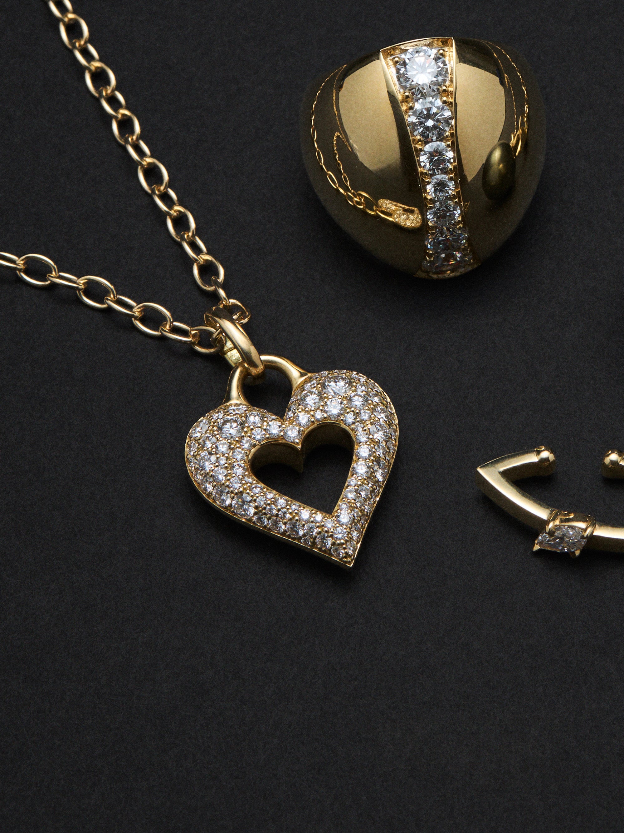 7X XVIII. Grande Diamond Heart Charm