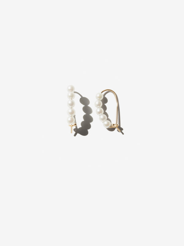 SBE205 Sea of Beauty. Small Pearl Safety Pin Earrings