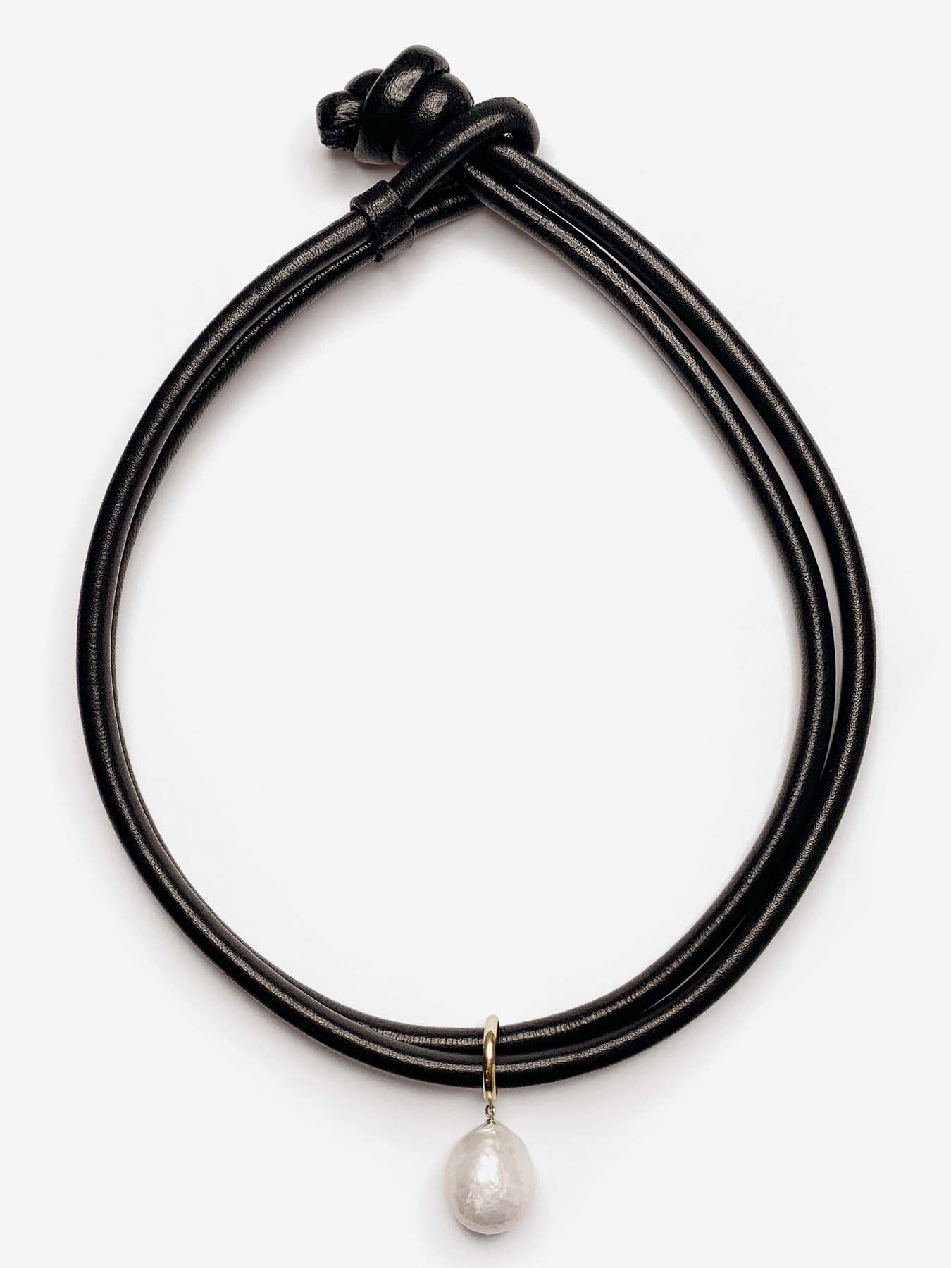 UNOde50 Women's Leather & Silver Choker Necklace With Pearl – Handcrafted Spanish Jewelry 13 thumbnail image