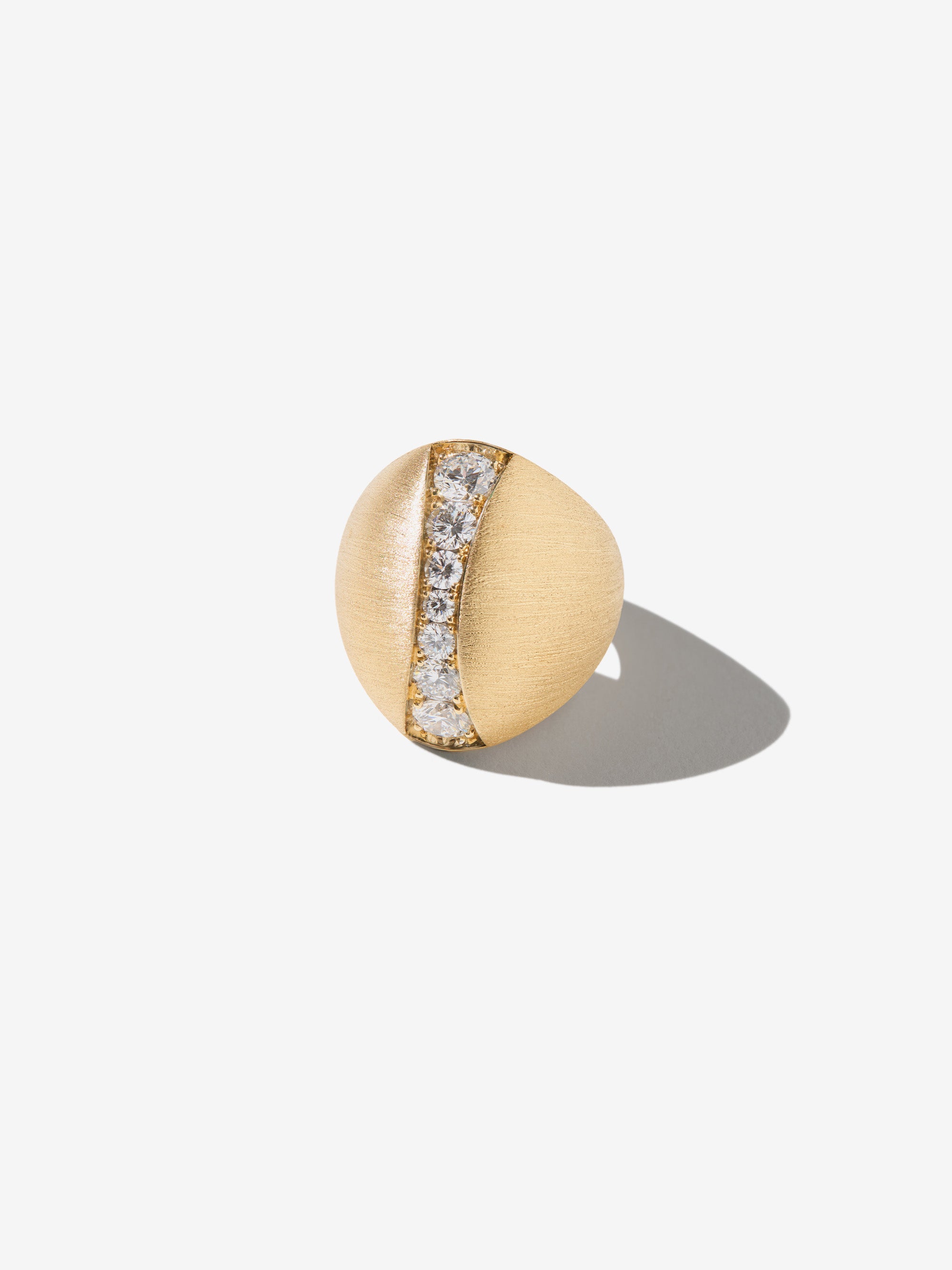XVIII. 18kt Yellow Gold Grande Diamond Dome Ring