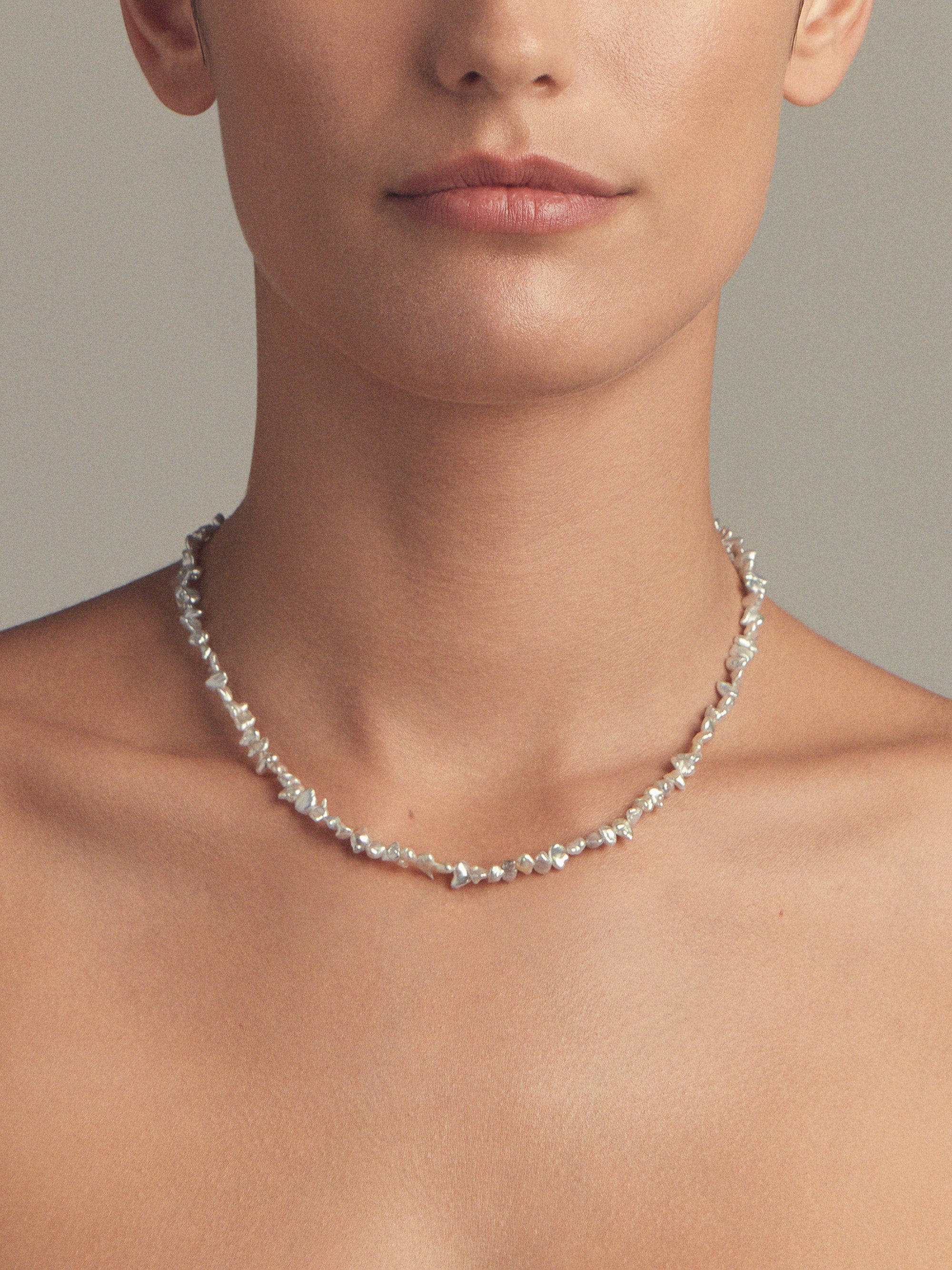 ST6 Grey Keshi Pearl Necklace