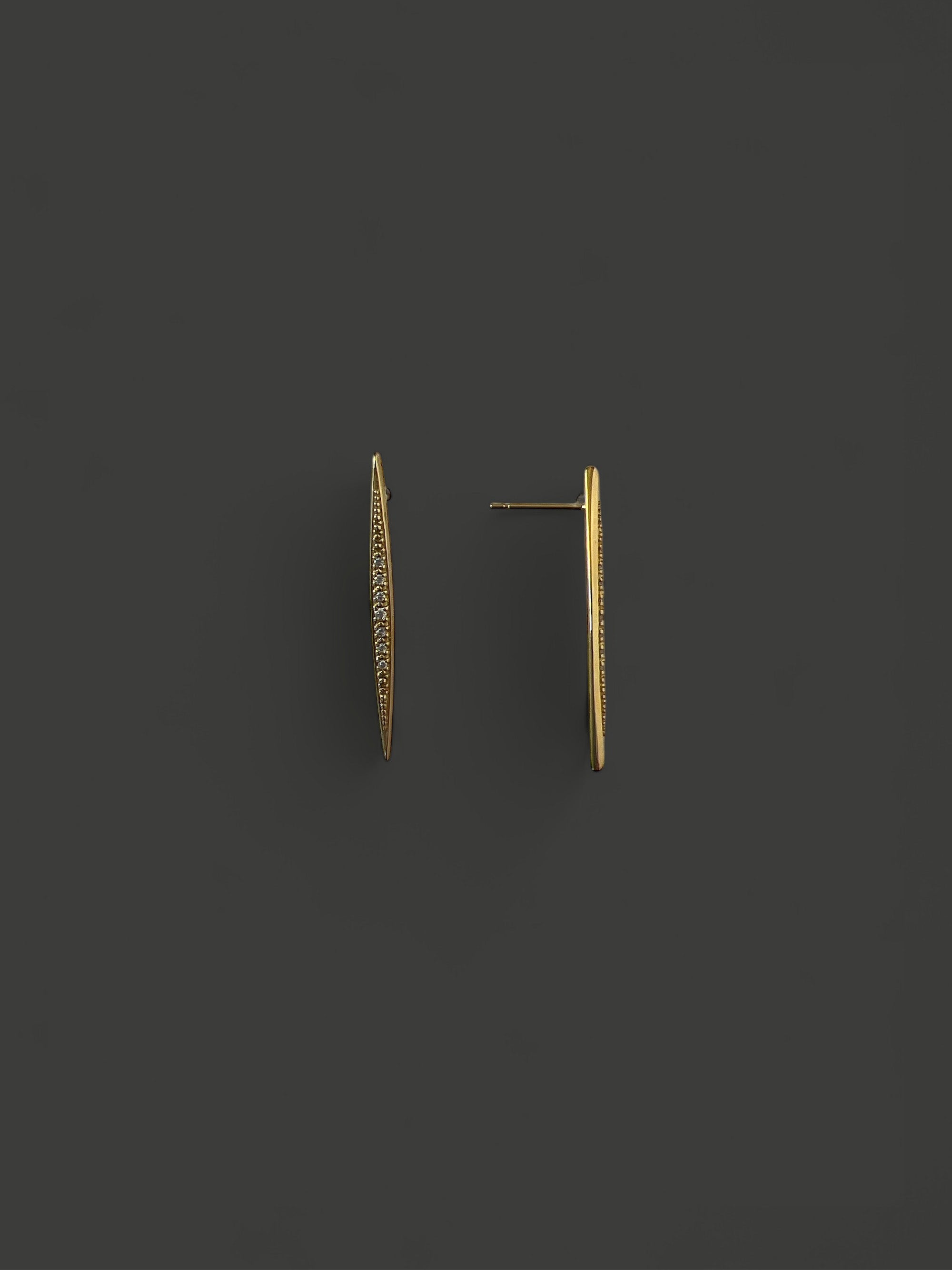 FE10 Small Diamond Icicle Earrings