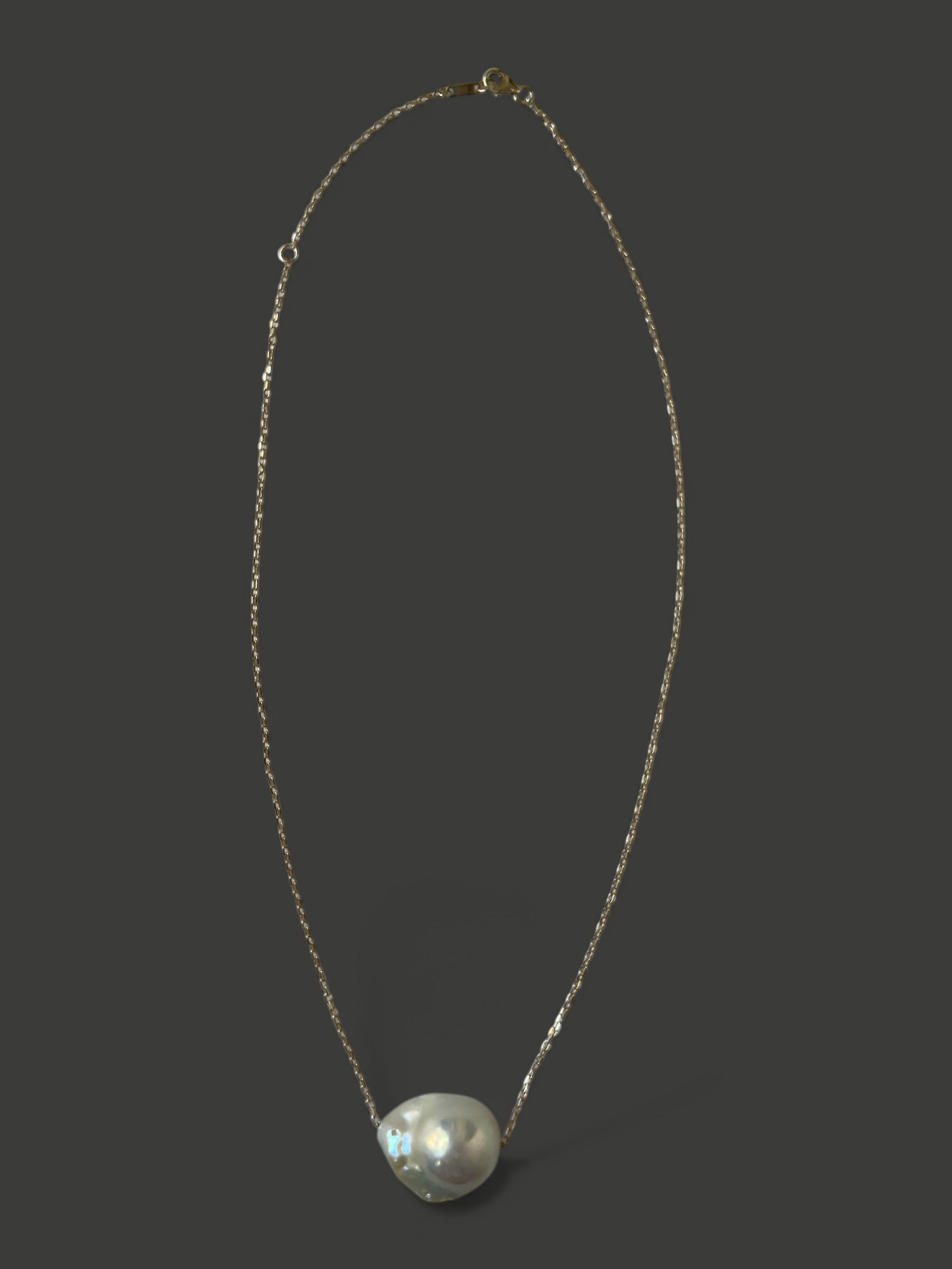 FN48 Baroque Pearl Slider Necklace
