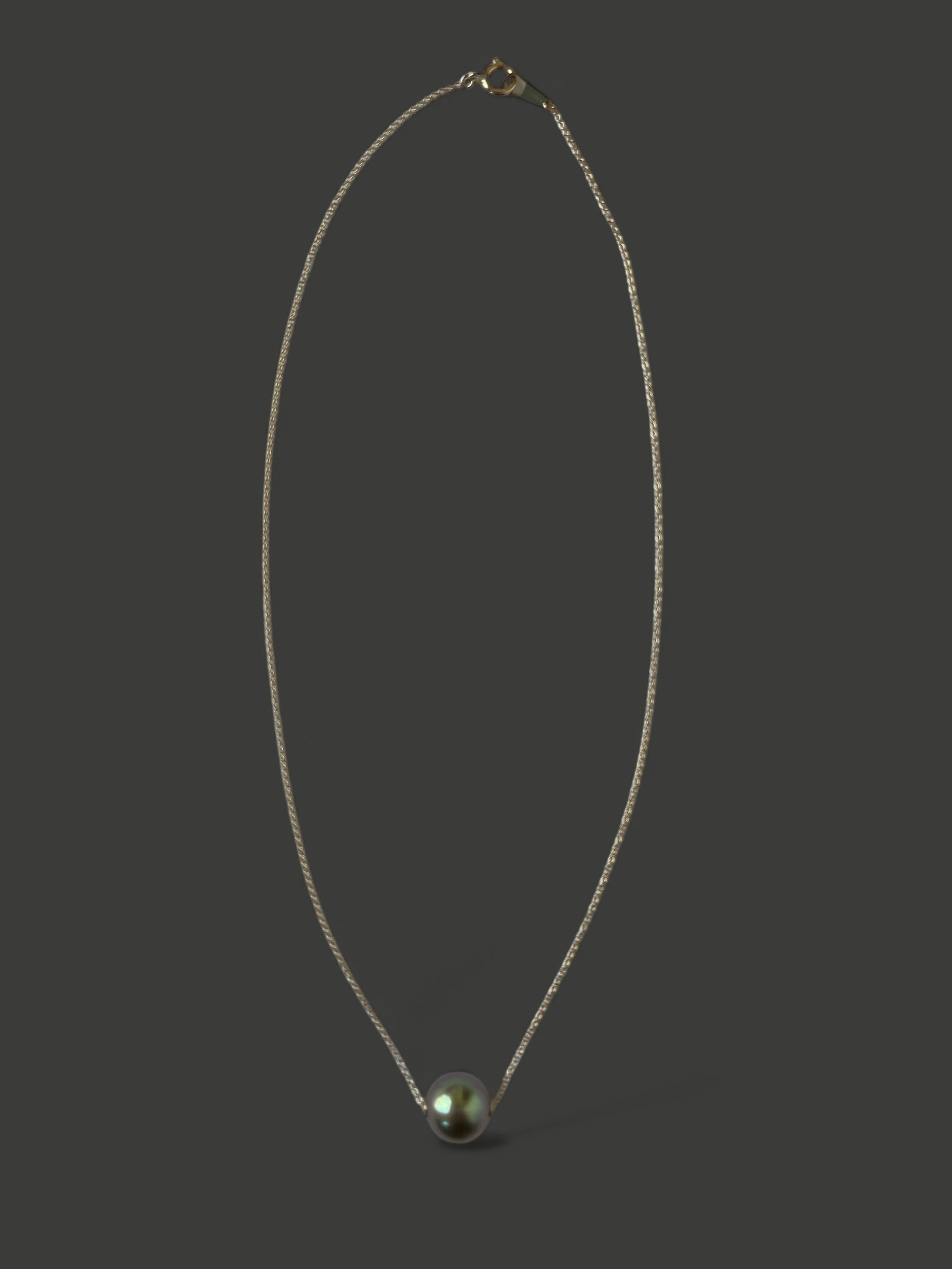 FN52 Pistachio Pearl Slider Necklace