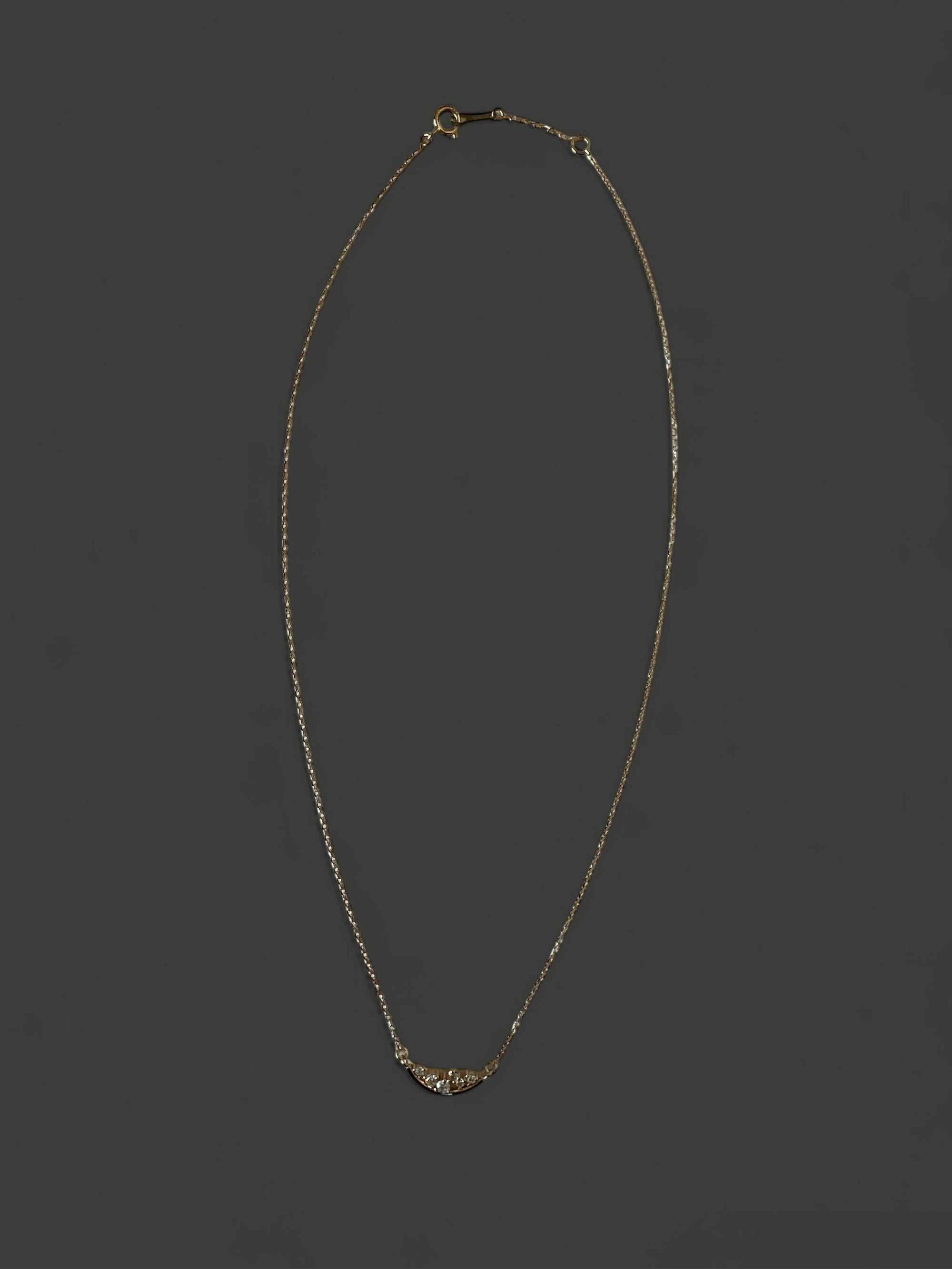 FN6 Crescent Diamond Cluster Necklace