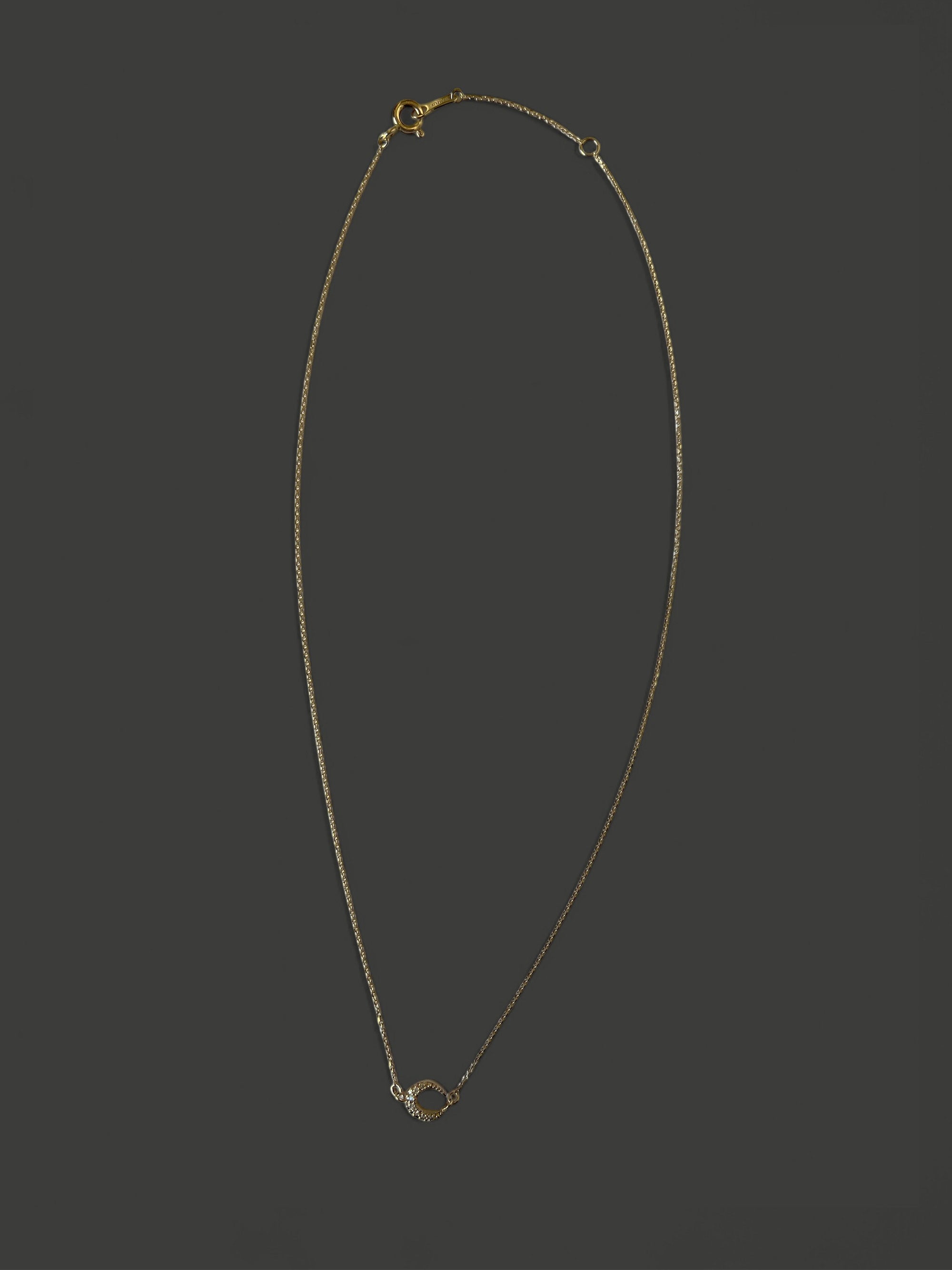 FN7 Small Crescent Diamond Necklace