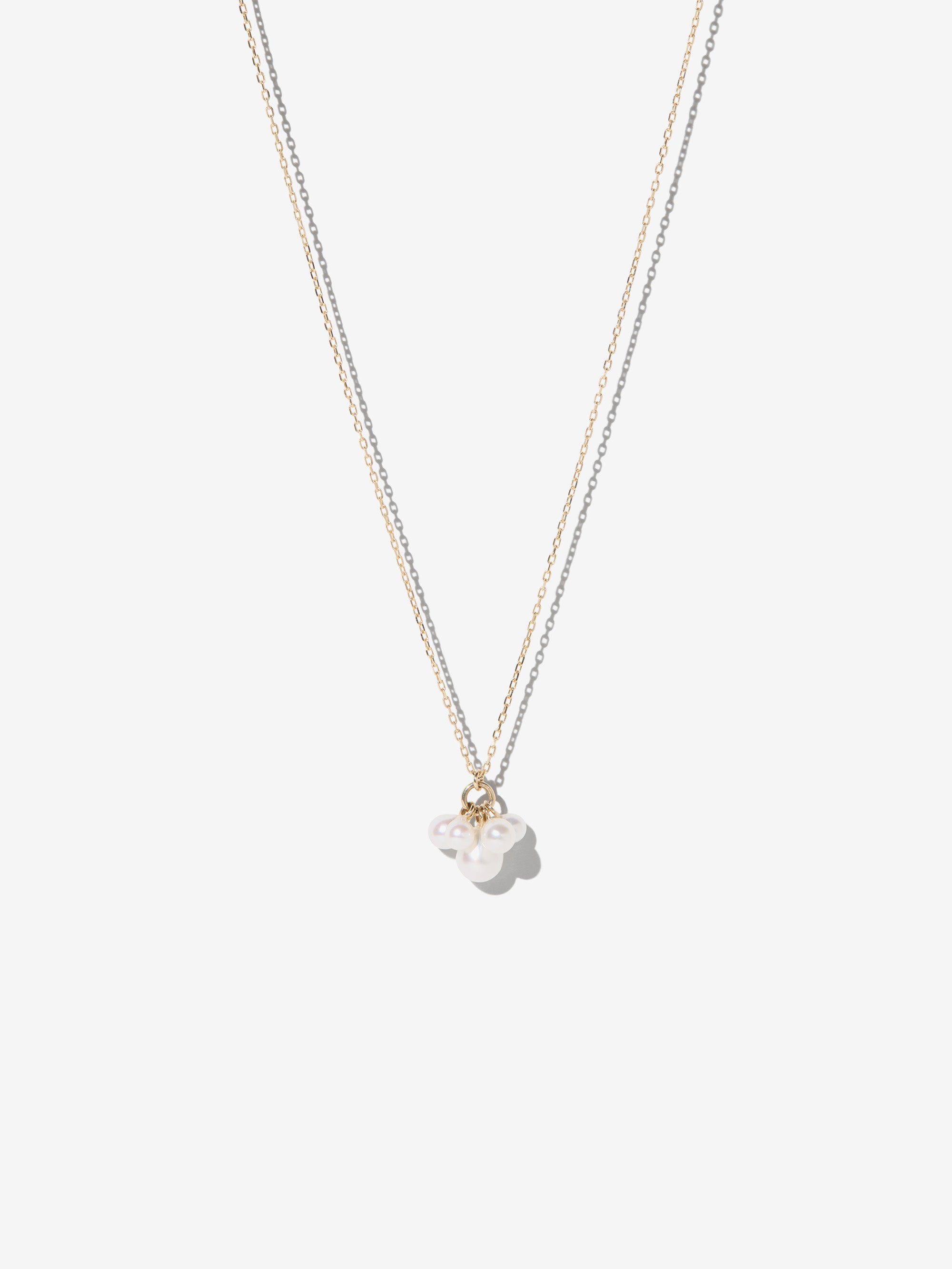 SBN331 Sea of Beauty. White Cluster Akoya Pearl Necklace