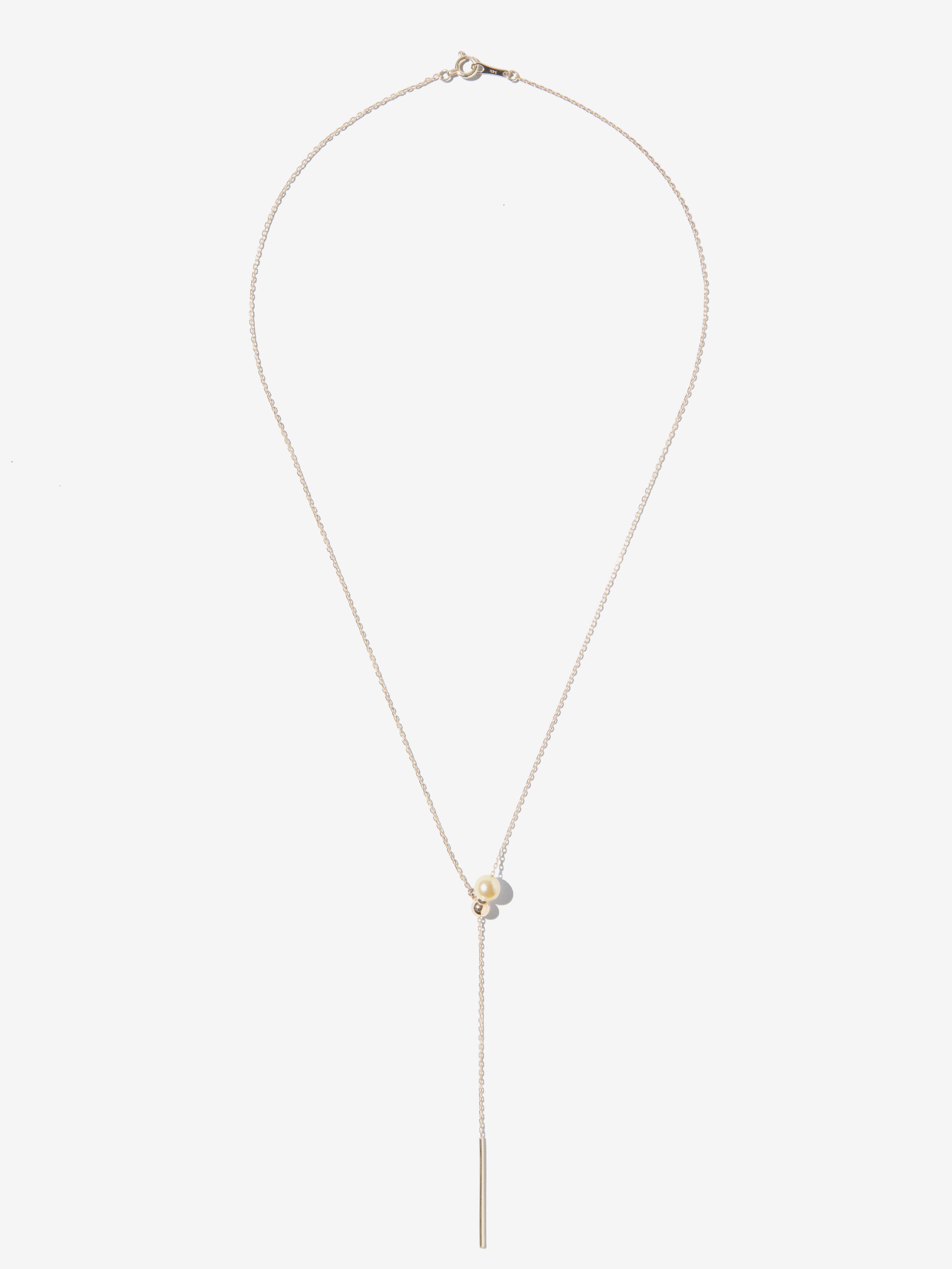 SBN335 Sea of Beauty. Candy Golden Akoya Pearl Slider Necklace