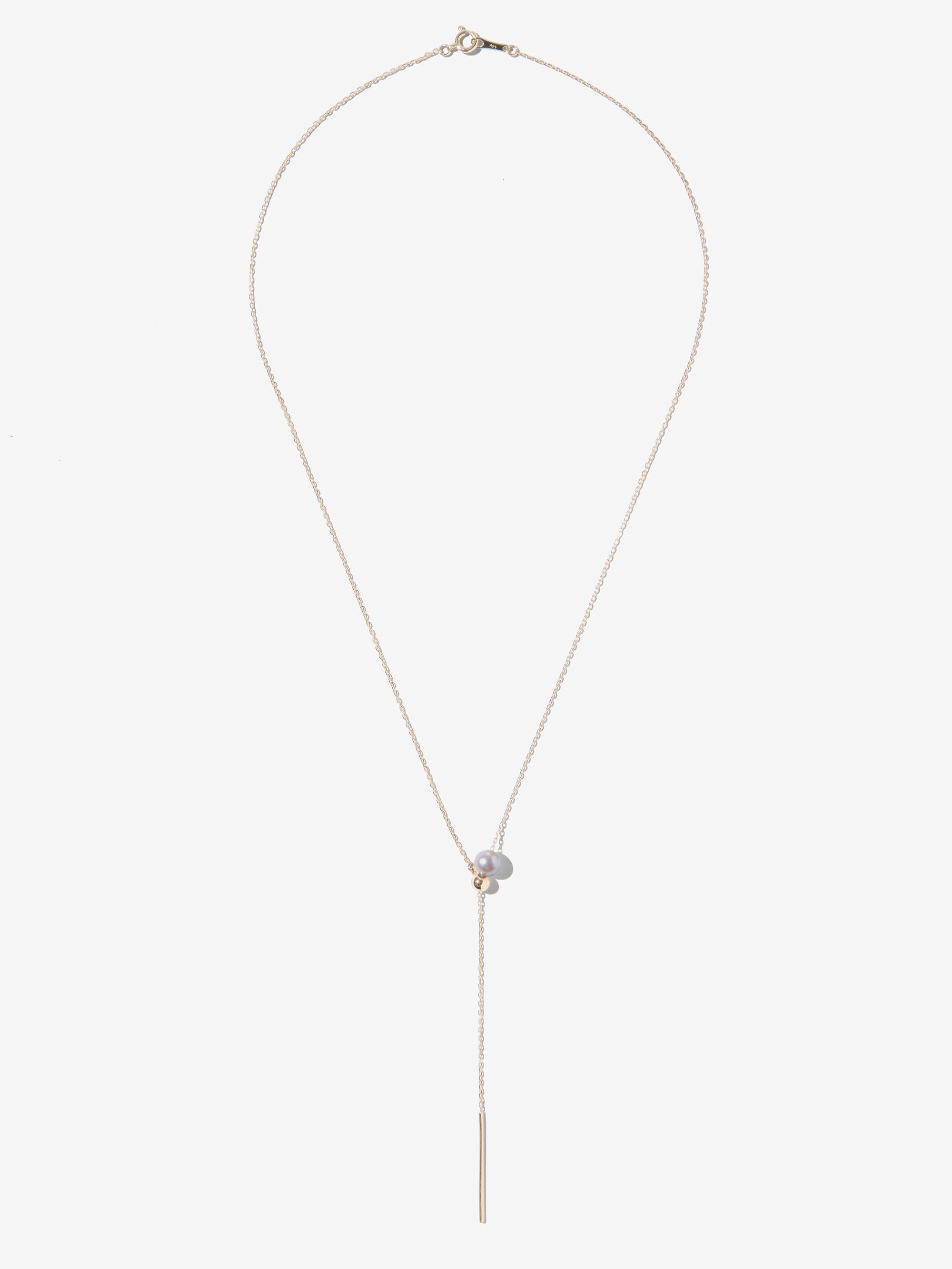 SBN336 Sea of Beauty. Candy Gray Akoya Pearl Slider Necklace