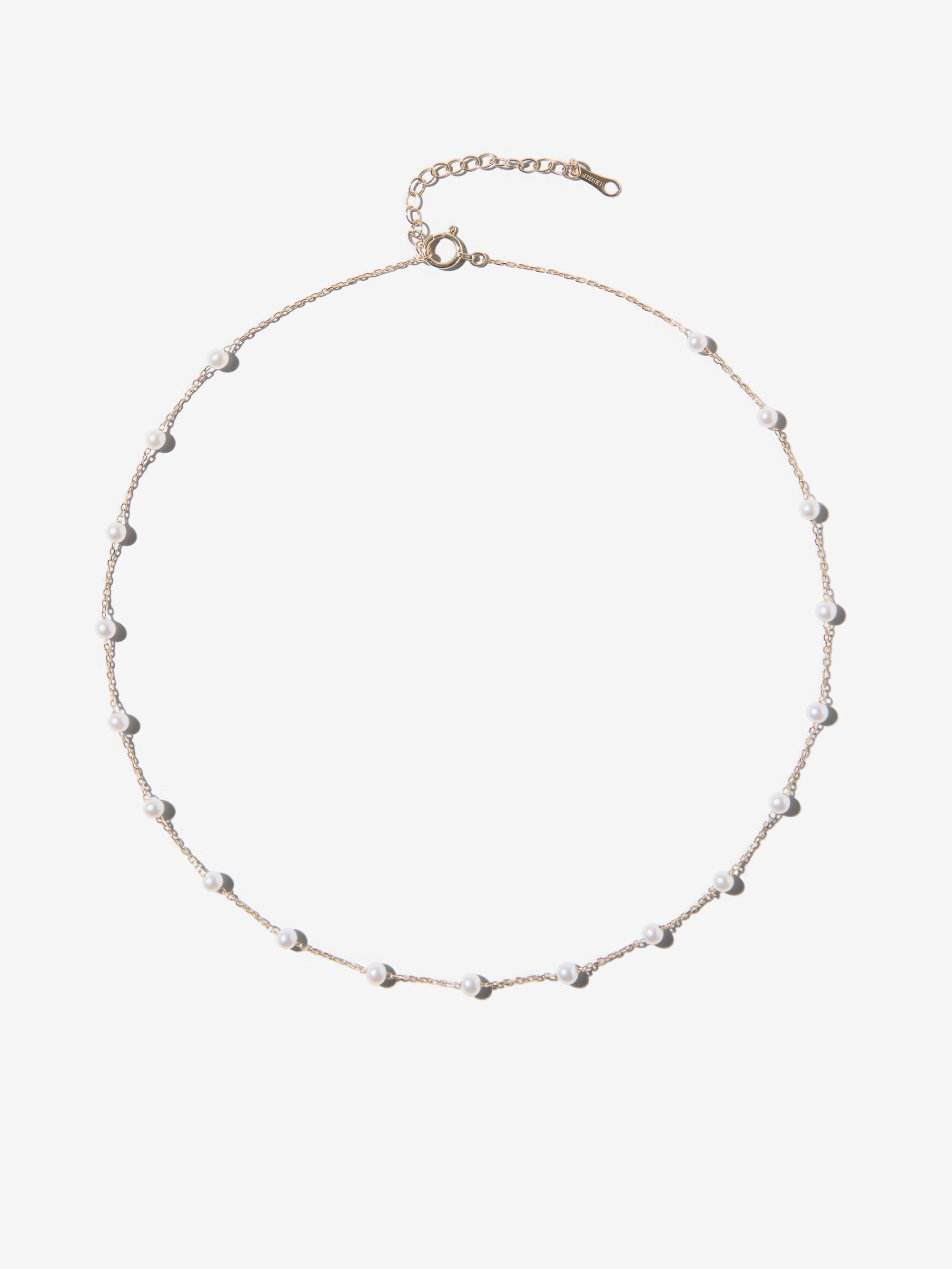 SBN341 Sea of Beauty. Multi White Akoya Pearl Floating Necklace