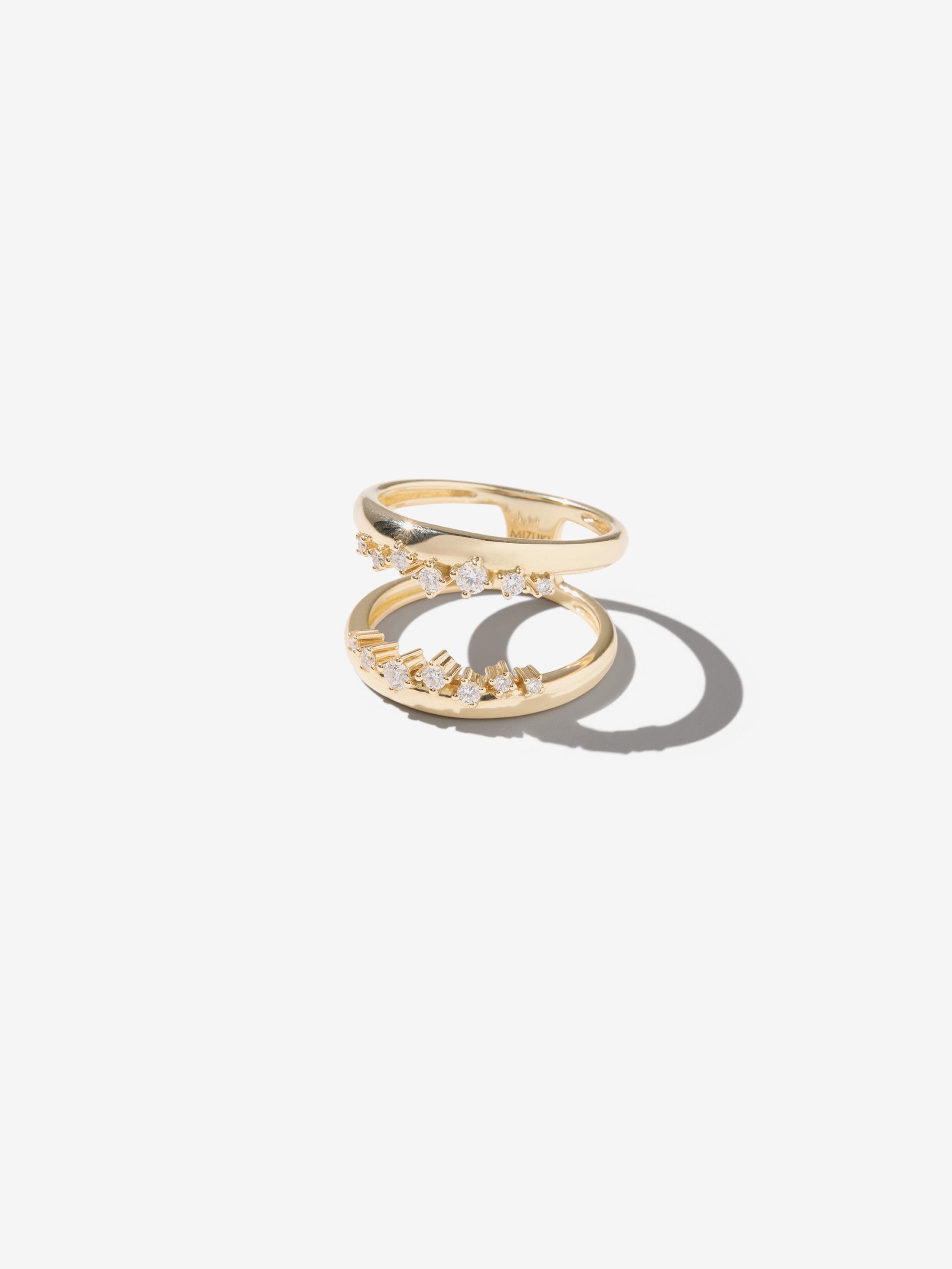 SBR115 Sea of Beauty. Gold and Diamond Double Mirage Ring