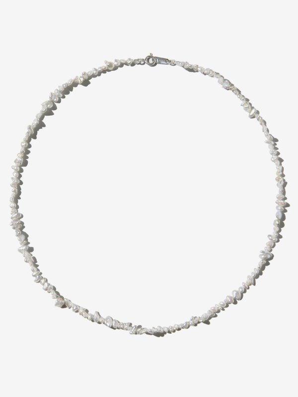 ST7 Small Grey Keshi Pearl Necklace