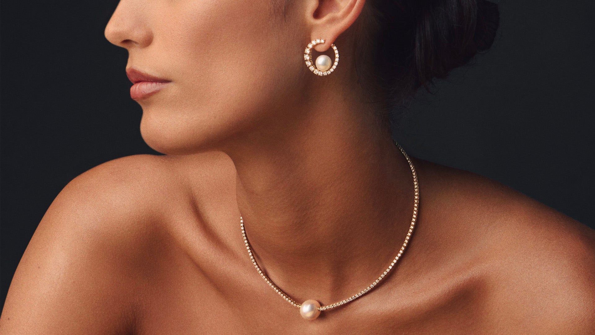 k*y様 Mizuki 14Kゴールド ダイヤモンドリーフ & ホワイトパール MIZUKI | Designer Fine Jewelry