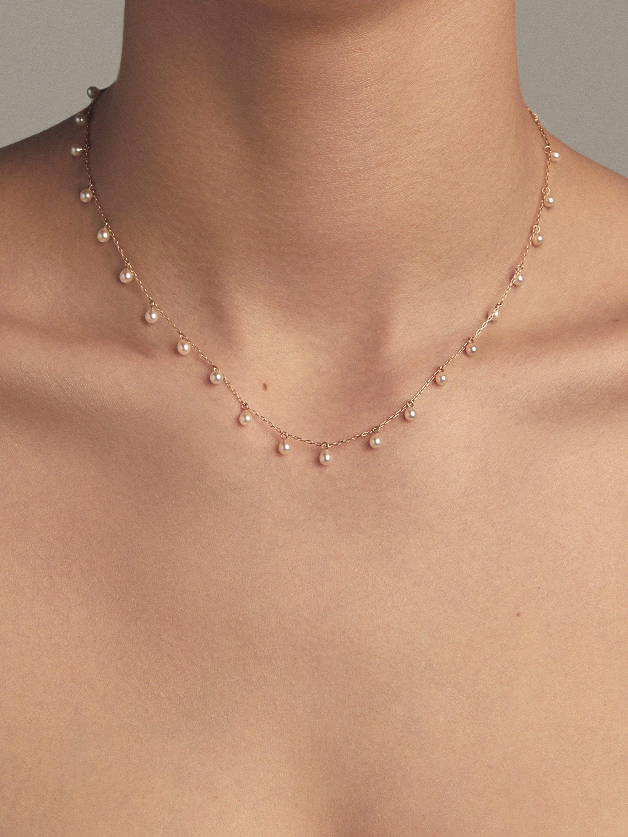 SBN273 Sea of Beauty. Multi Pearl Drop Necklace