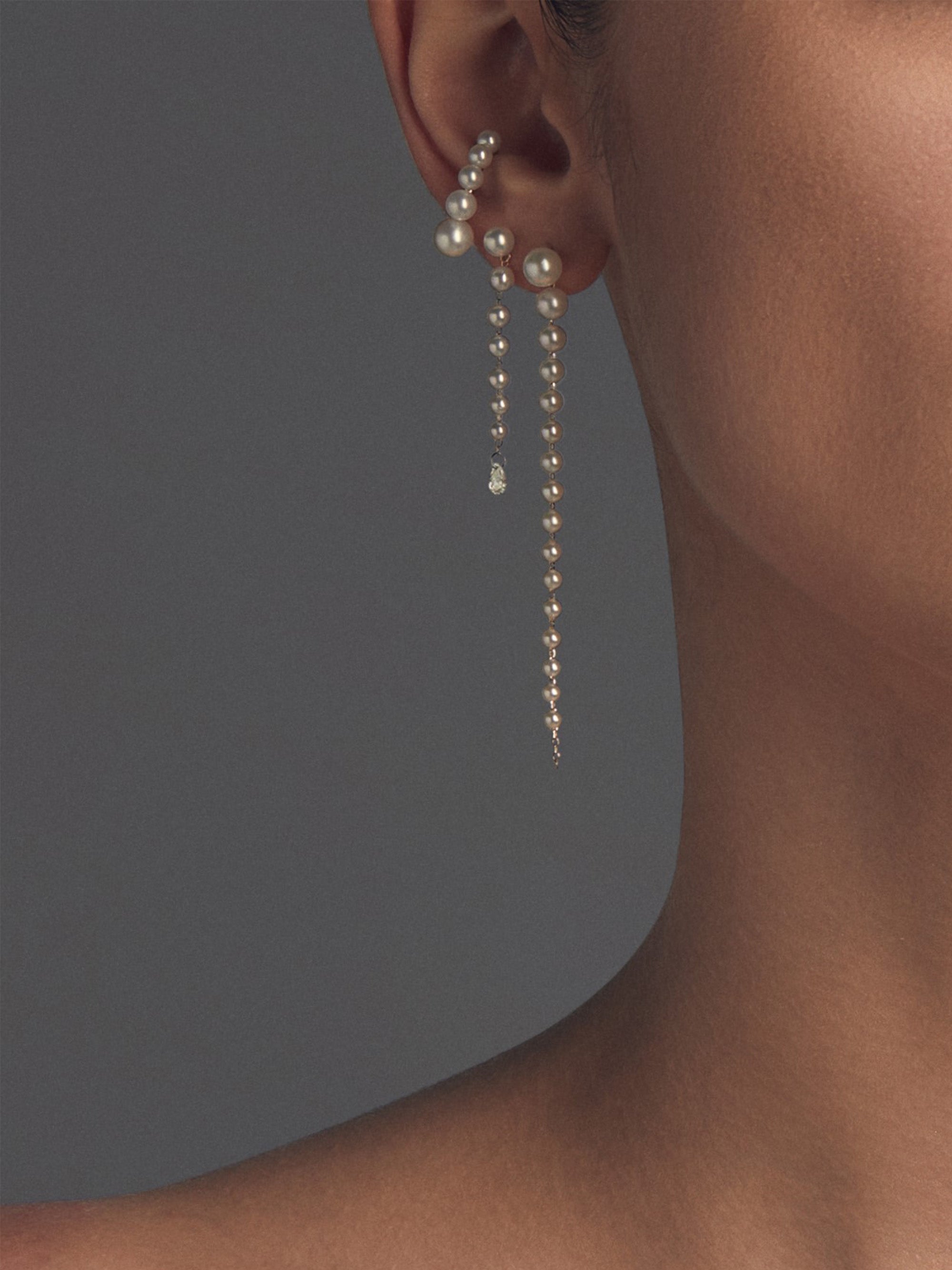 SBE355 Sea of Beauty. Cascading Pearl Earrings