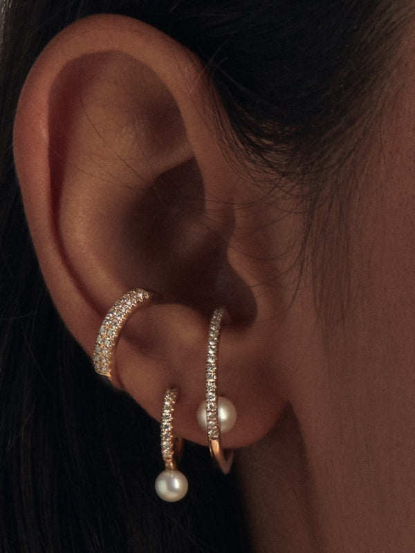 Sea of Beauty Collection. Small Two Row Diamond Ear Cuff SBE343