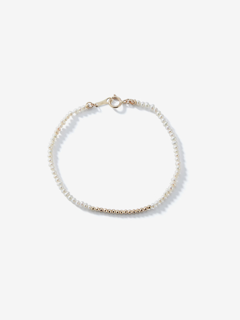 Dancing Pearl with Gold Accent Bracelet SBA106