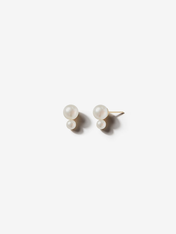 Sea of Beauty Collection.  Medium Kissing Double Pearl Studs SBE241
