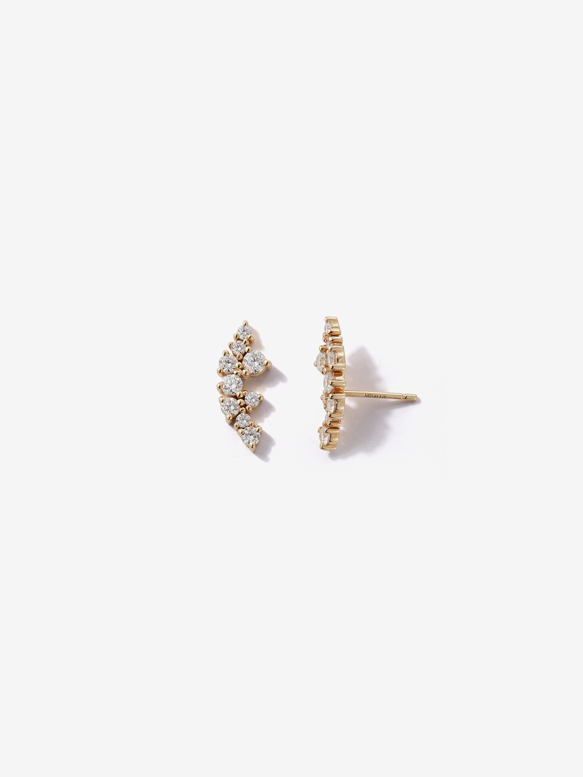 SBE288 Sea of Beauty. Large Diamond Cluster Studs