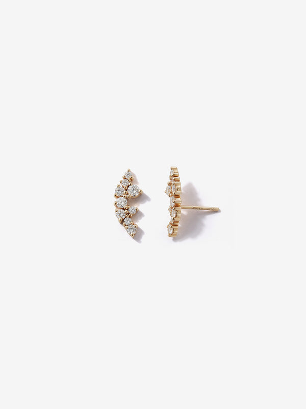Sea of Beauty Collection. Large Diamond Cluster Studs SBE288