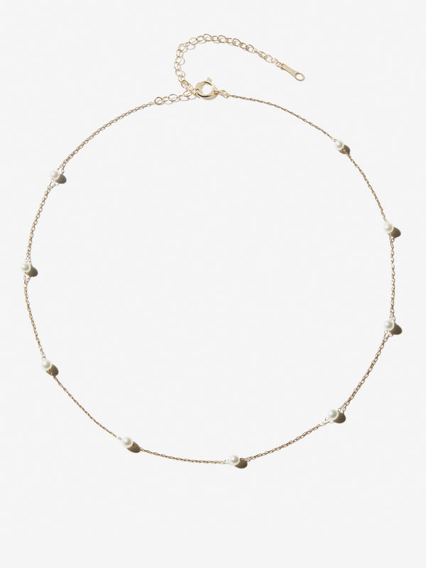 SBN148 Sea of Beauty. Floating Pearl Chain Necklace