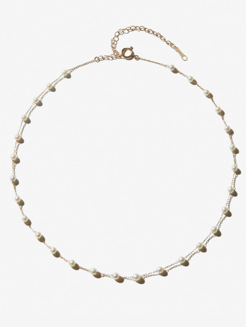 SBN149 Sea of Beauty. Floating Pearl Chain Necklace