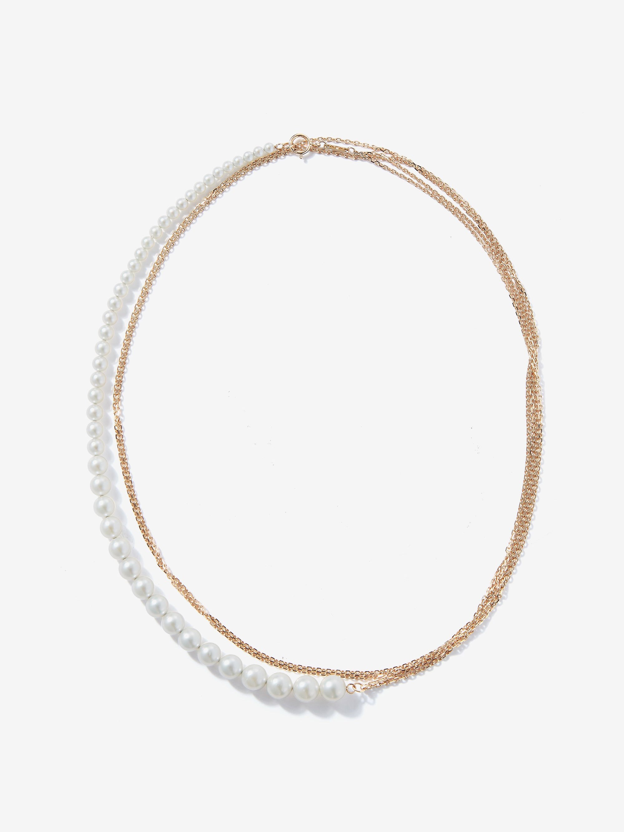 SBN211 Sea of Beauty. Graduated Asymmetrical Pearl Necklace