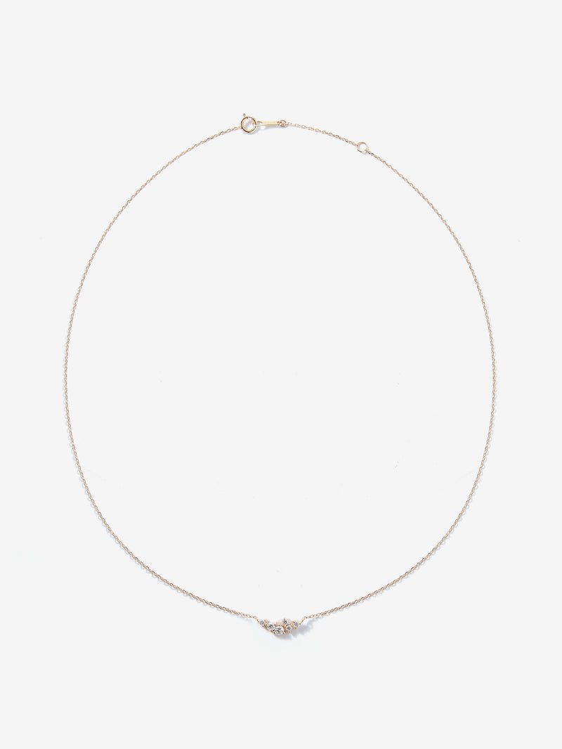 Sea of Beauty Collection. Small Diamond Cluster Necklace SBN220 – MIZUKI