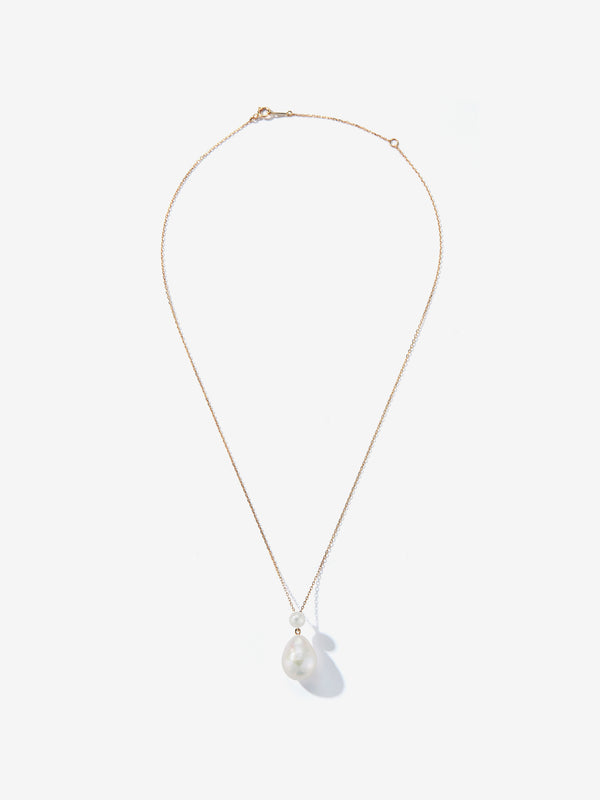 Double Pearl Drop Necklace SBN228
