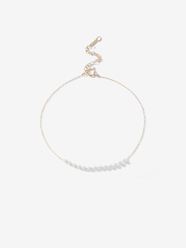 Centered Floating Baby Pearl Anklet SBX12