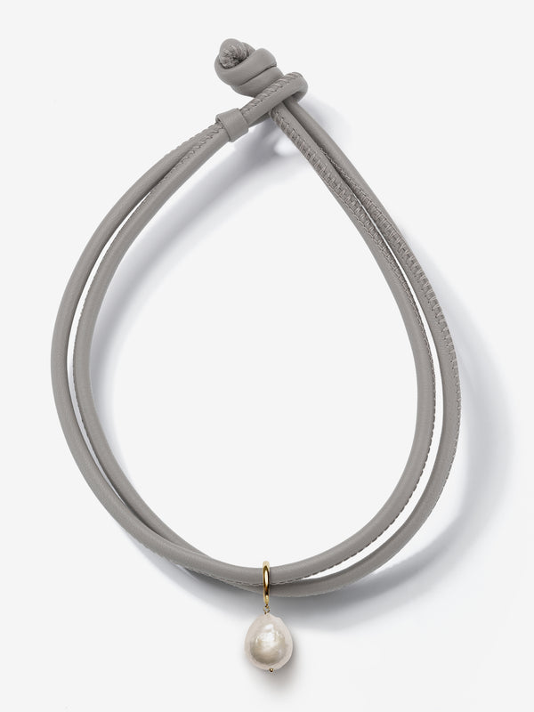 Large Pearl Leather Necklace/Bracelet T2H